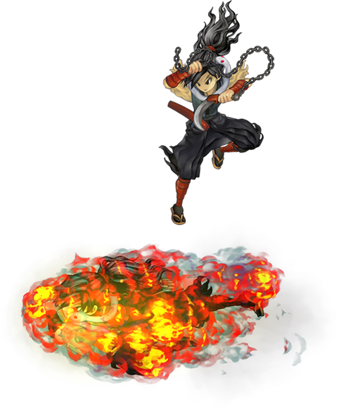 嵐丸（跳躍）と爆炎